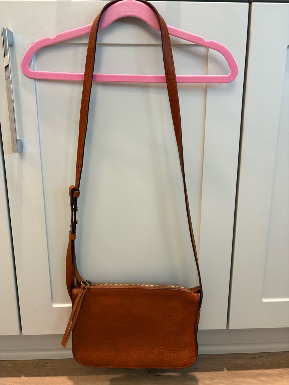 Madewell Tan Leather Crossbody Shoulder Bag